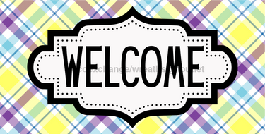Easter Welcome Sign, DCO-01260, Sign For Wreath, 6x12